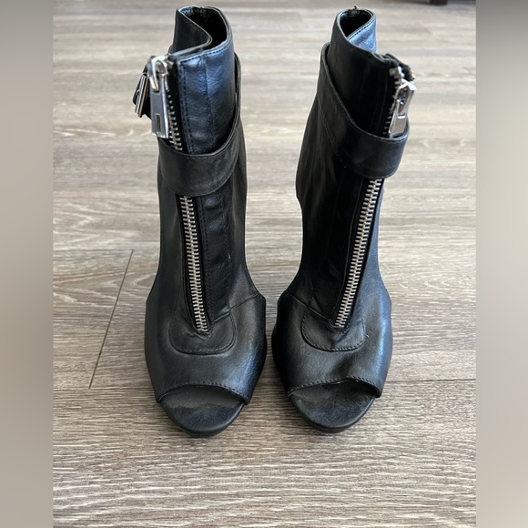 Black Open Toe Booties - Picture 4 of 5